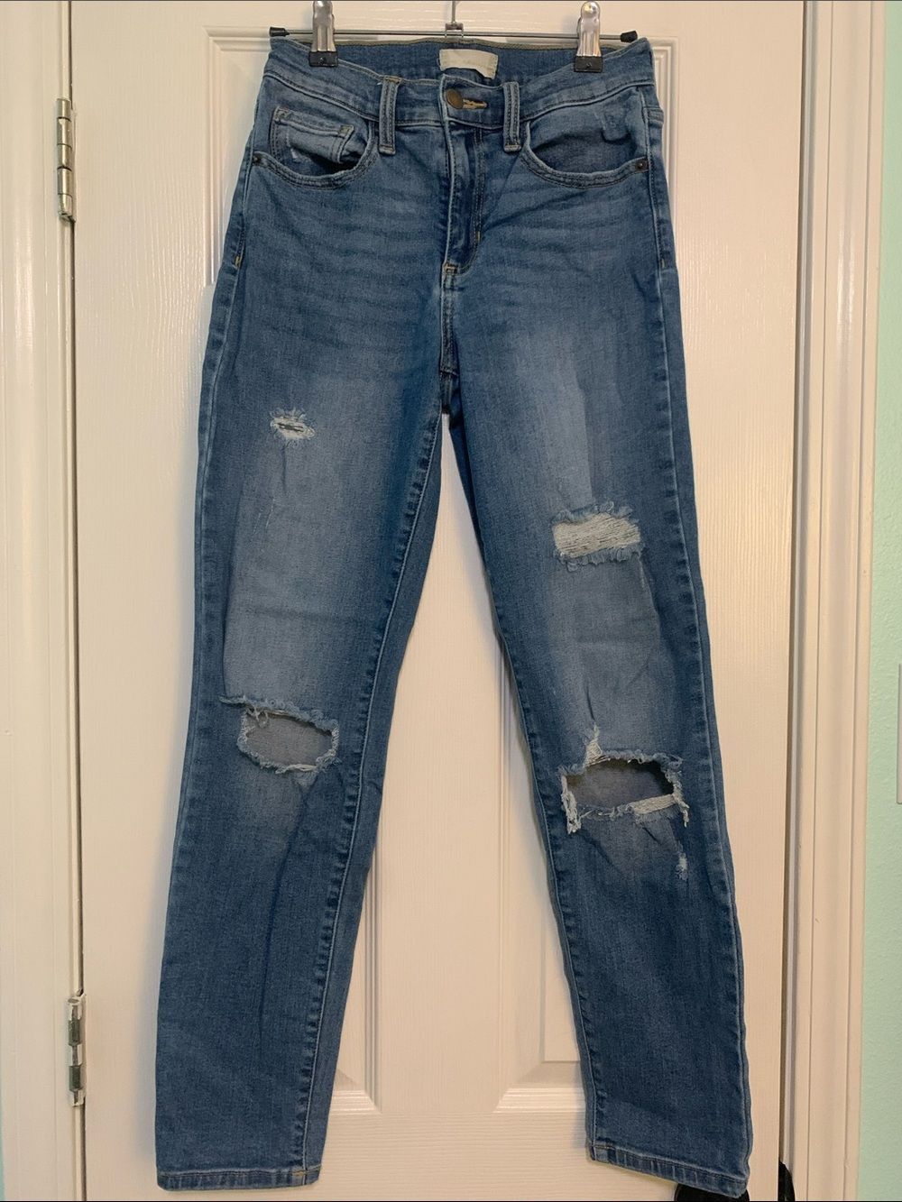 Altar’d State Distressed Boyfriend Jeans Medium Wash Size 24